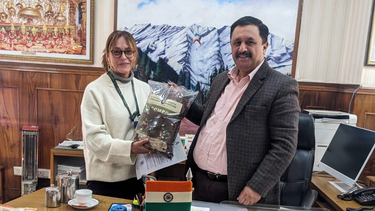 Presenting our first harvest to DC sir